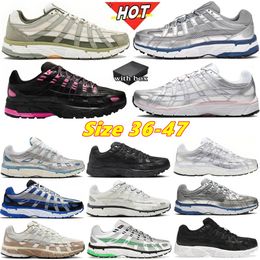 Designer Shoes P6000 trainer 6000 Men Women Sneakers Metallic Sier Triple Black White Anthracite Grey Outdoor Sports Trainers Casual Running shoes Size 36-47