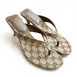 Designer Shoes Women Vittoria Thong Sandal Kitten Heels Flip Flops Beach Slides Canvas Leather Slippers Party Pumps Shoes Slippers New Fashion Shoes Size 35-42