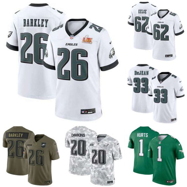 Official Men's Saquon Barkley #26 Philadelphia Eagles White Vapor F.U.S.E. Stitched Limited Jersey NFL Fan Apparel