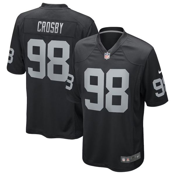 Men's Las Vegas Raiders Maxx Crosby Black Game Jersey