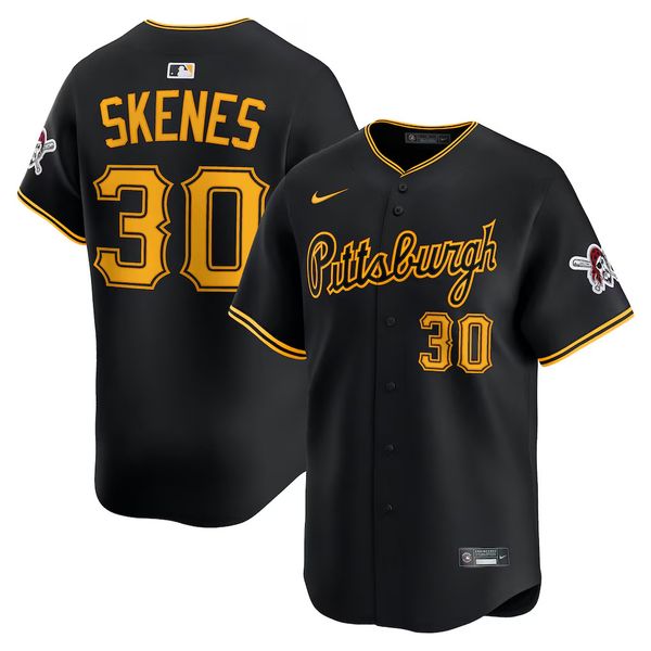 Youth Pittsburgh Pirates Paul Skenes Black Alternate Stadium Jersey